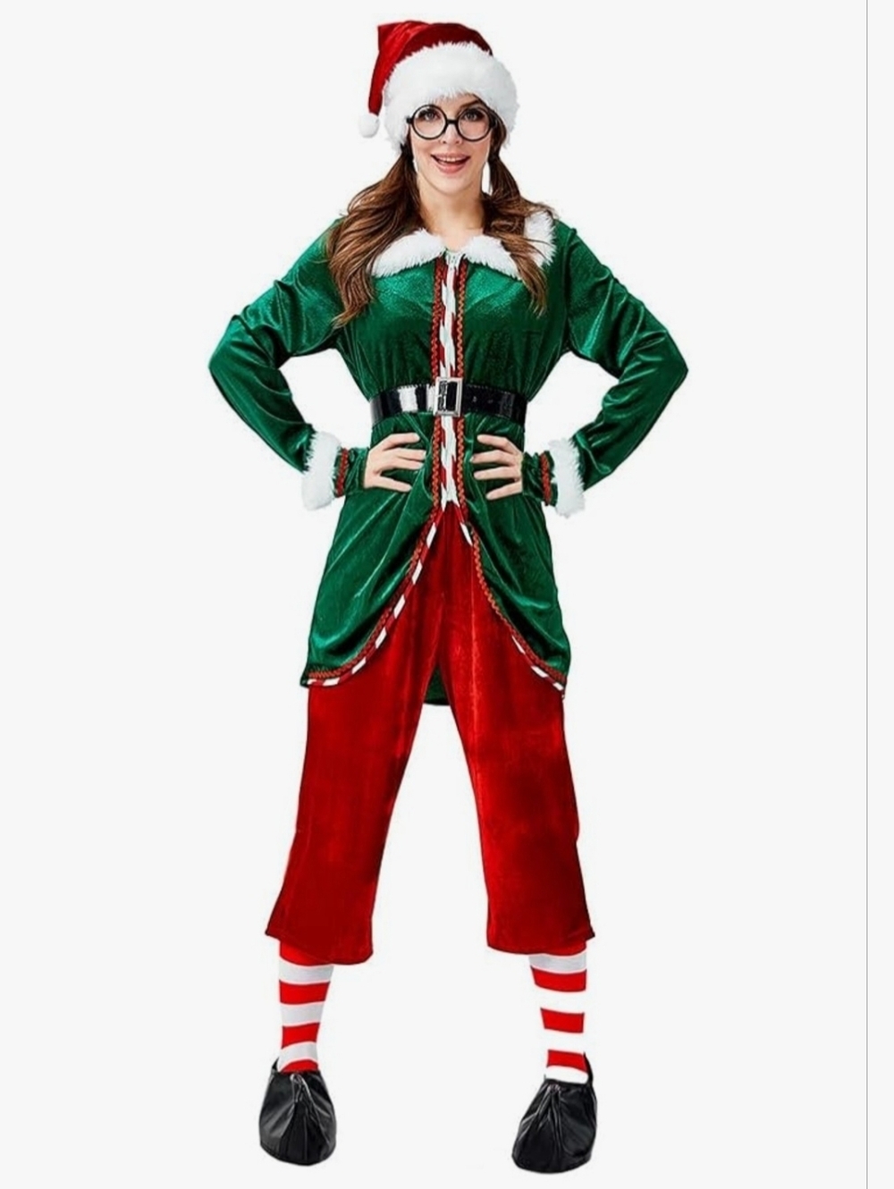 Christmas Helper Costume Medium NWT Holiday Helper Santa's Elf Complete Outfit
